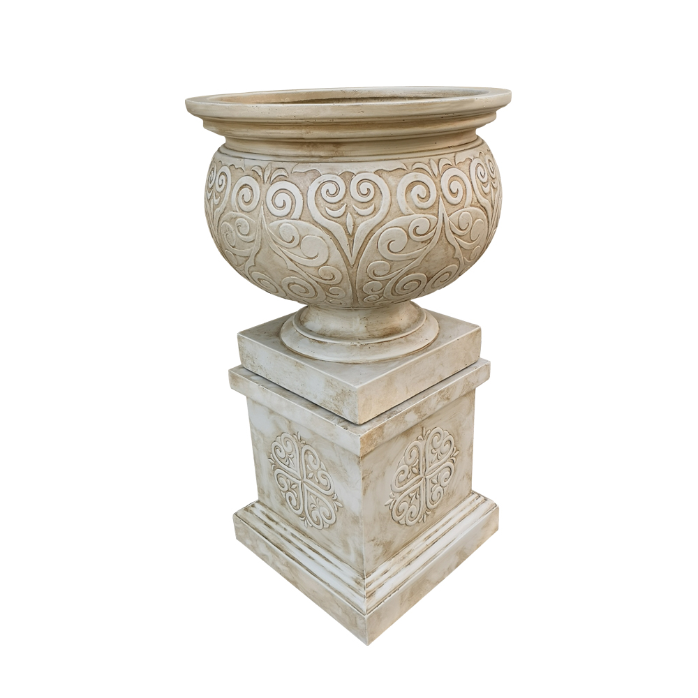 Ornate Urn and Pedestal